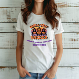 Camiseta Viaje de chicas Retro Halloween Fiestas de Brujas