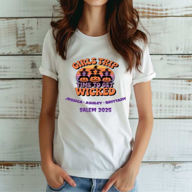 Camiseta Viaje de chicas Retro Halloween Fiestas de Brujas (Subido por el creador)