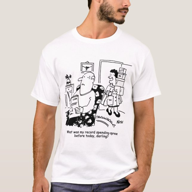 Camiseta Viaje de compras. Gasto de registro. Sobreviviendo (Anverso)