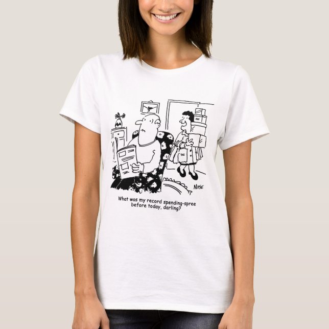 Camiseta Viaje de compras. Gasto de registro. Sobreviviendo (Anverso)