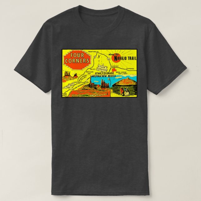 Camiseta Viaje de cosecha de cuatro esquinas (Diseño del anverso)