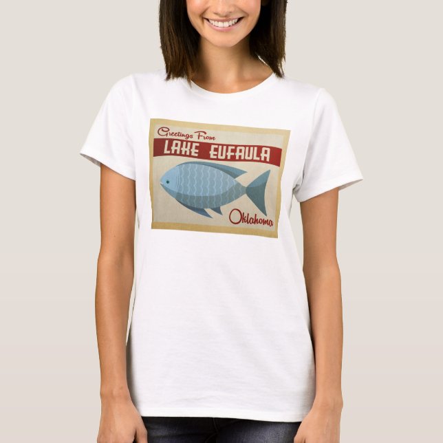 Camiseta Viaje de cosecha de pescado azul del lago Eufaula  (Anverso)