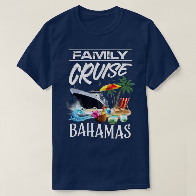 Camiseta Viaje de crucero familiar por las Bahamas  (Diseño del anverso)