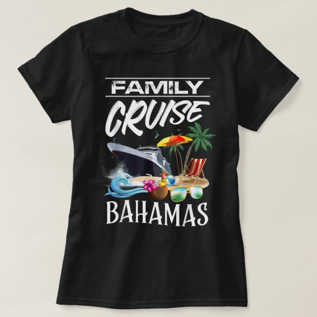 Camiseta Viaje de crucero familiar por las Bahamas (Diseño del anverso)