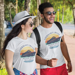 Camiseta Viaje de crucero familiar retro personalizado