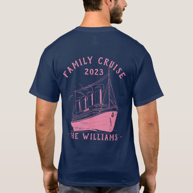 Camiseta Viaje de crucero para vacaciones familiares person (Reverso)