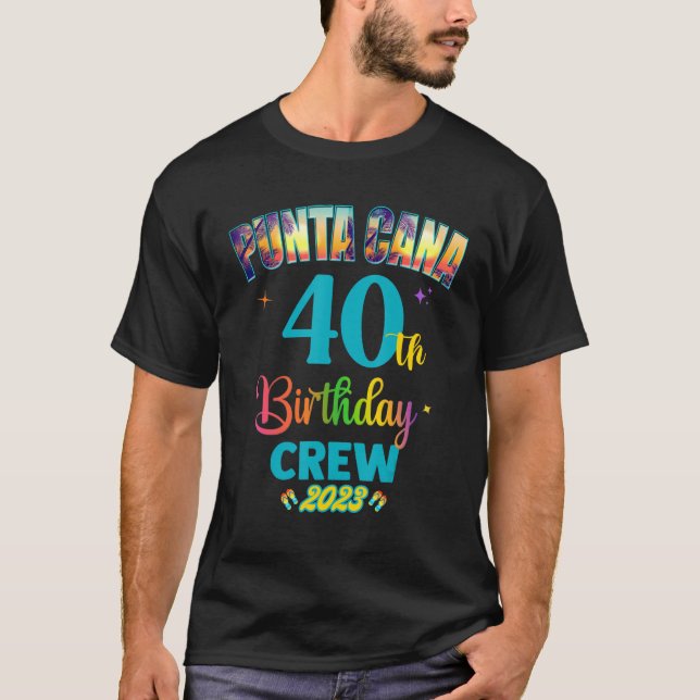 Camiseta Viaje de cumpleaños de Punta Cana con equipo 1 (Anverso)