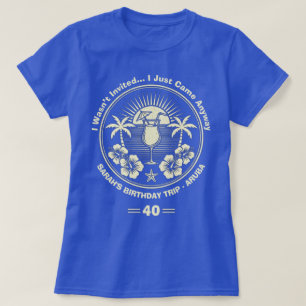 Camiseta Viaje de Cumpleaños Tropical Vintage personalizado