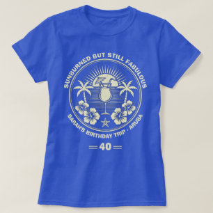 Camiseta Viaje de Cumpleaños Tropical Vintage personalizado