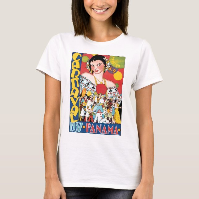 Camiseta Viaje de época 1937 Fiesta del Carnaval de Panamá (Anverso)