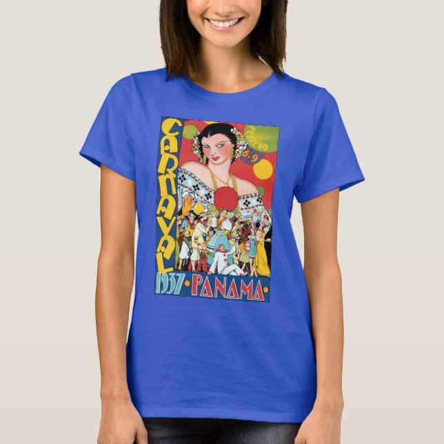 Camiseta Viaje de época 1937 Fiesta del Carnaval de Panamá (Anverso)