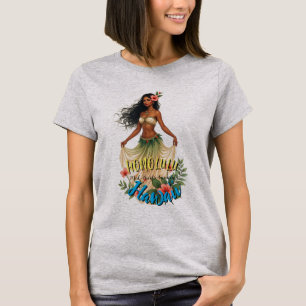 Camiseta Viaje de estilo vintage en Hawái Honolulu Hula Chi
