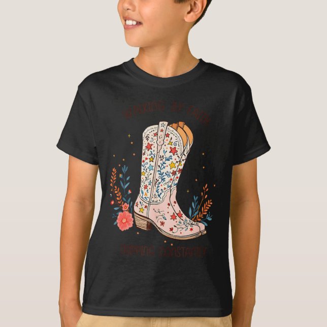 Camiseta Viaje de fe tropezando constantemente Botas occide (Anverso)