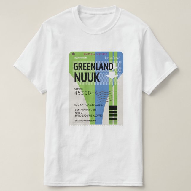 Camiseta Viaje de Greenland Nuuk (Diseño del anverso)