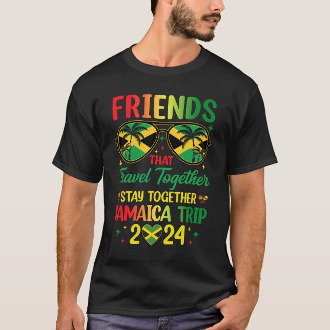 Camiseta Viaje de Jamaica 2024 Amigos de vacaciones viajan  (Anverso)