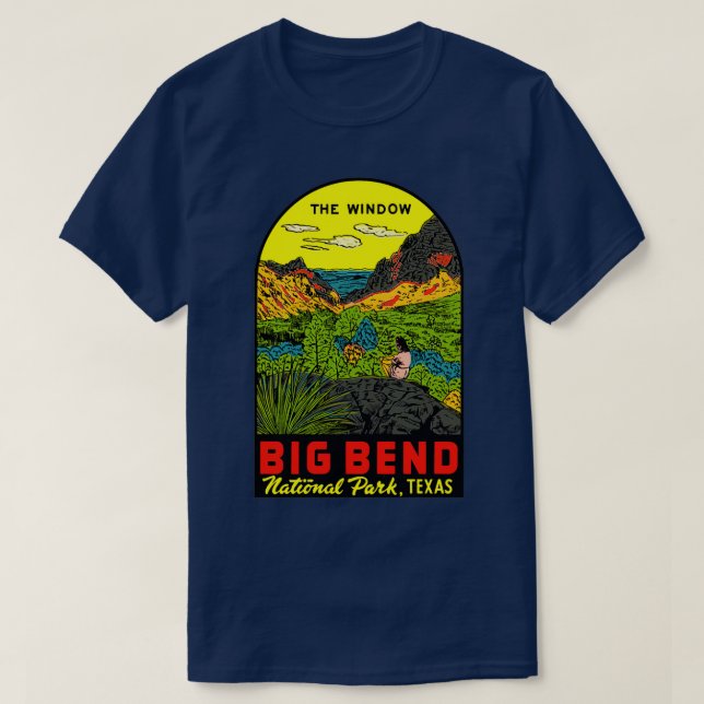 Camiseta Viaje de la época del parque nacional de la ventan (Diseño del anverso)