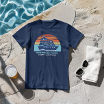Camiseta Viaje de la familia Cute Personalizado Cruise Ship<br><div class="desc">Camisetas de crucero personalizado de Guay en azul marino para tu reunión familiar o viaje de vacaciones de primavera a Bermudas,  Bahamas o el Caribe. Personalizar a estos lindos atardeceres con tu nombre familiar y destino o año.</div>