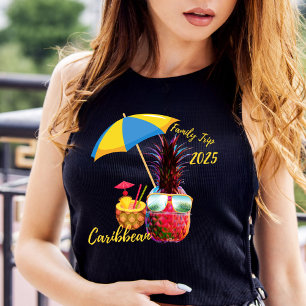 Camiseta Viaje de la familia de cruceros caribeña personali