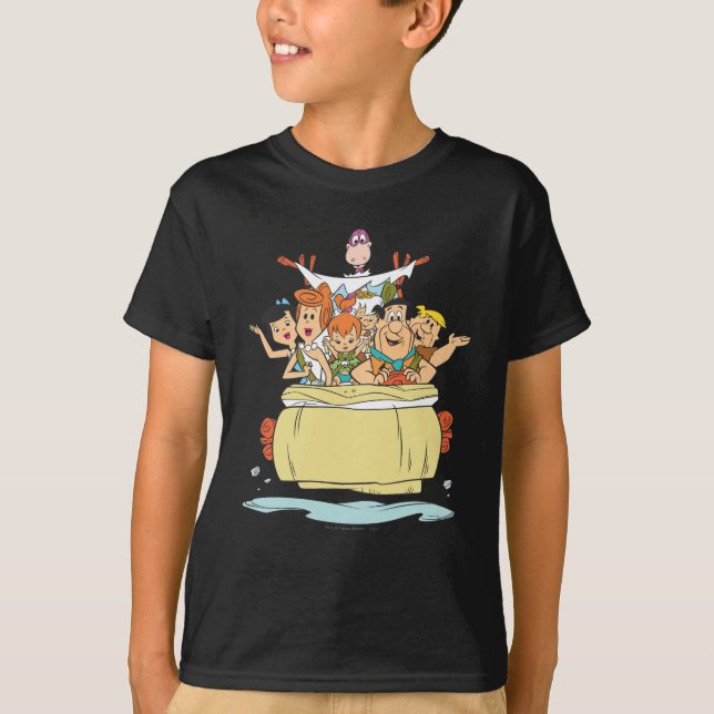 Camiseta Viaje de la familia Flintstones (Anverso)