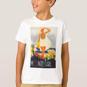 Camiseta Viaje de la playa del Chica de moda Monte Carlo