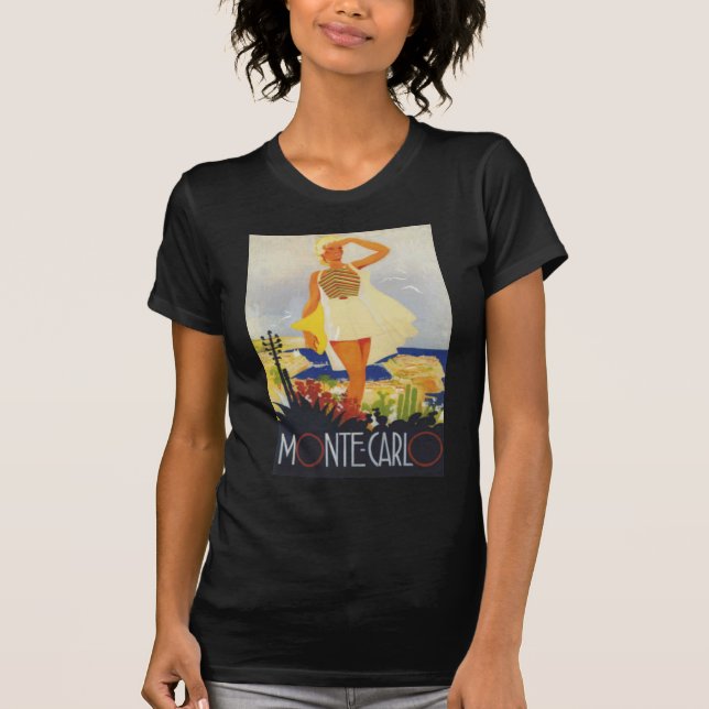 Camiseta Viaje de la playa del Chica de moda Monte Carlo (Anverso)