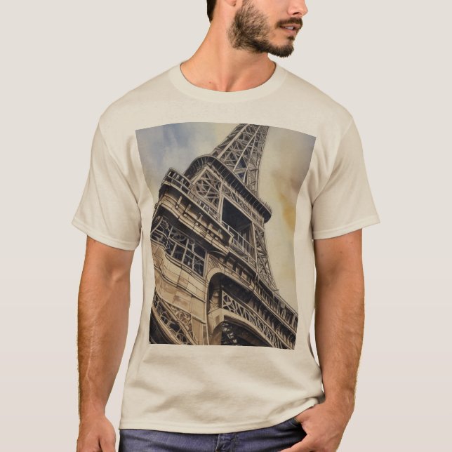 Camiseta Viaje de la Torre Eiffel de París por la Ciudad de (Anverso)