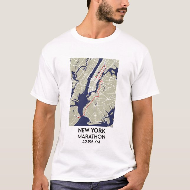 Camiseta Viaje de maratón de los EE.UU. en Nueva York (Anverso)