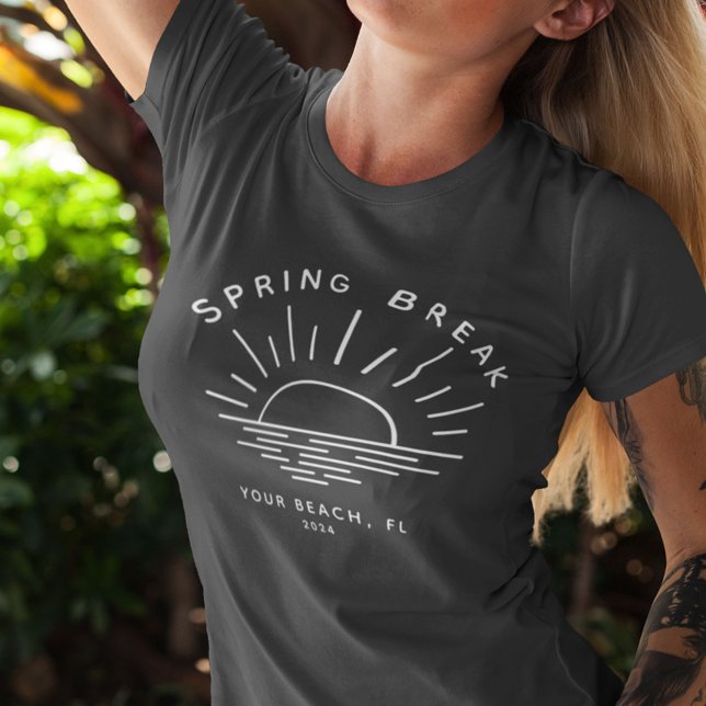 Camiseta Viaje de Novia de verano de vacaciones de primaver (Personalize with your the destination of your spring break trip this year!)