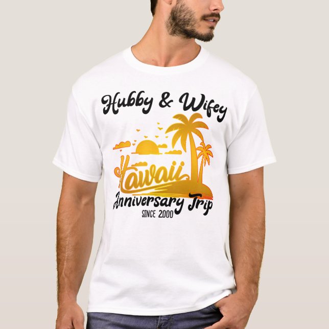 Camiseta Viaje de pareja en Boda de Hawái coincidiendo T- (Anverso)