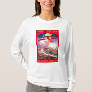 Camiseta Viaje De París, Francia en Aerocar PosterEurope