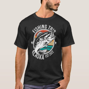 Camiseta Viaje de pesca retro vintage Alaska Souvenirs Fish