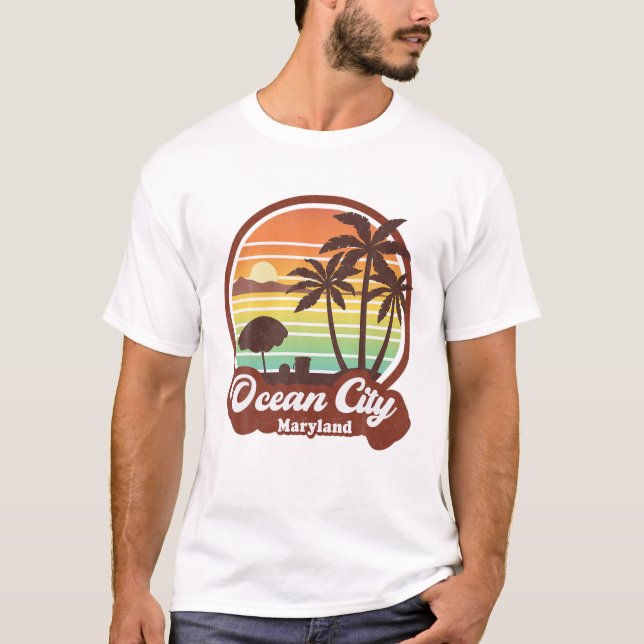 Camiseta Viaje de recuerdo de playa de Maryland Ocean City (Anverso)