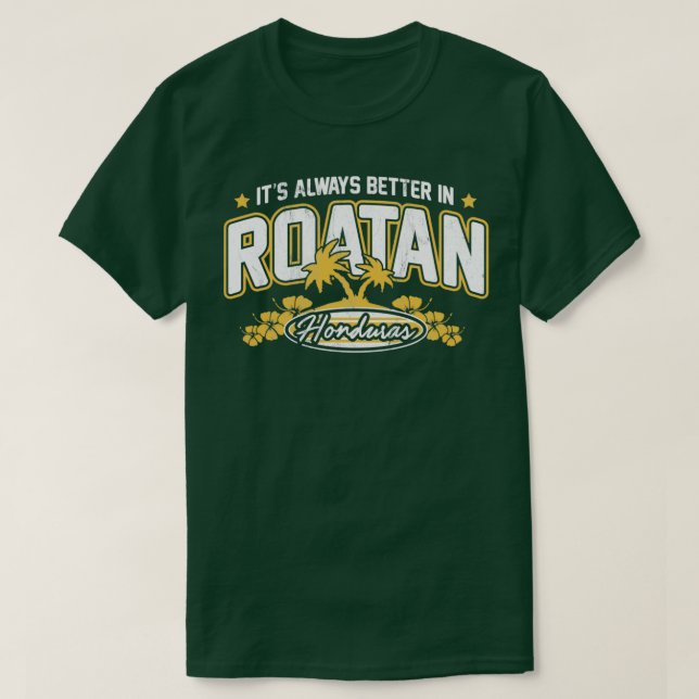 Camiseta Viaje de Roatan Honduras Souvenir Roatan Gift (Diseño del anverso)