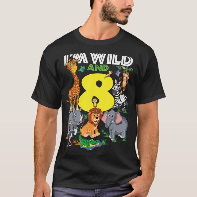 Camiseta Viaje de Safari al Zoológico Infantil 8vo Fiesta d (Anverso)