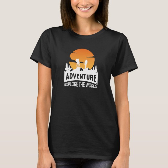 Camiseta Viaje de senderismo Aventura al aire libre Vacacio (Anverso)