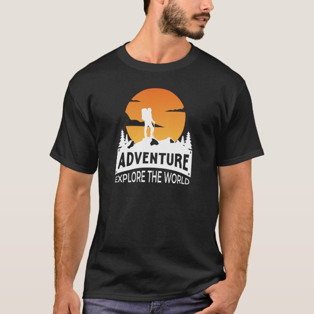 Camiseta Viaje de senderismo Aventura al aire libre Vacacio (Anverso)
