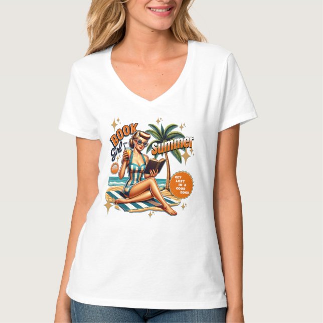 Camiseta Viaje de vacaciones de verano para Chicas de libro (Anverso)