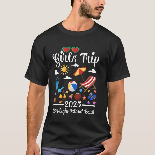 Camiseta Viaje de veraneo de chicas 2025 Islas Vírgenes de  (Anverso)