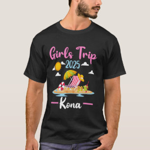 Camiseta Viaje de veraneo de Chicas Kona Hawaii 2025