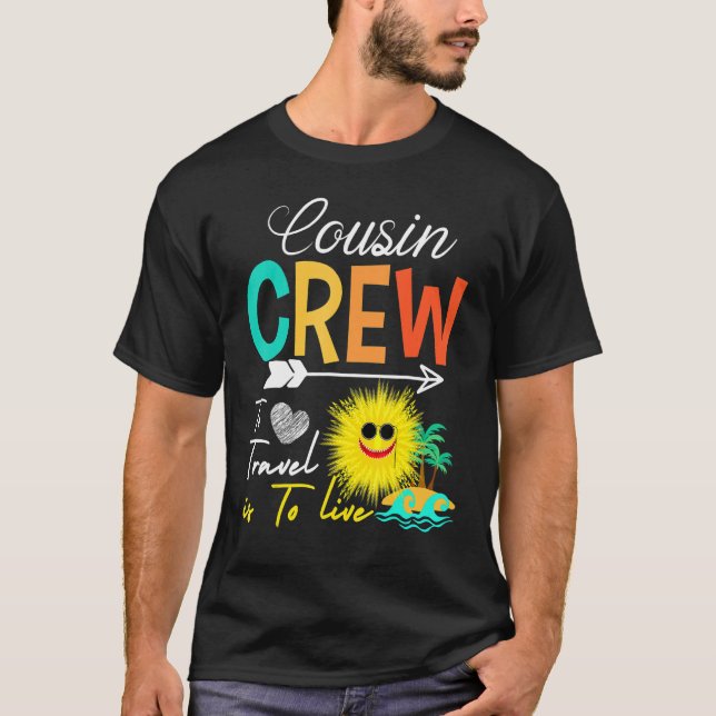Camiseta Viaje de verano de amigos familiares de Cousin Cre (Anverso)