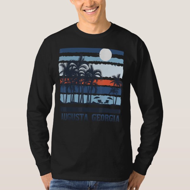 Camiseta Viaje de Verano de Augusta Georgia Playa de los 80 (Anverso)