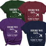 Camiseta Viaje de viaje de personalizado Chicas familiares<br><div class="desc">Disfrute de una aventura inolvidable con nuestro Personalizado Viajes Familiares Viajes de Destino Chicas Trip Vacay T-Shirt, la vestimenta perfecta para crear recuerdos duraderos con sus compañeros de viaje favoritos. Ya sea que esté celebrando un viaje de cumpleaños personalizado, una escapada familiar o un viaje de chica de toda la...</div>