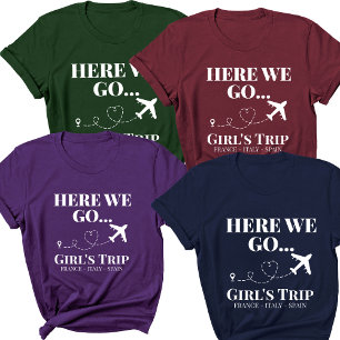 Camiseta Viaje de viaje de personalizado Chicas familiares