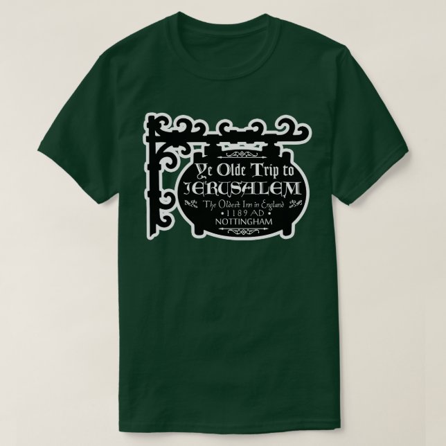 Camiseta Viaje de Ye Olde a Jerusalén (Diseño del anverso)