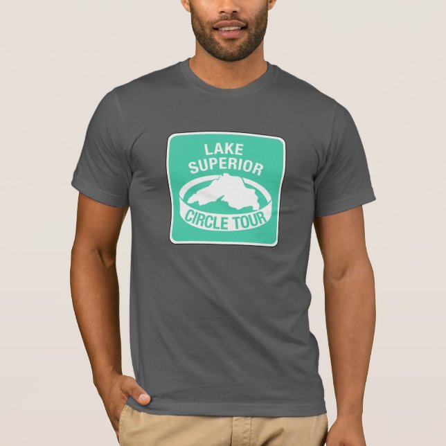 Camiseta Viaje del círculo del lago Superior, señal de (Anverso)