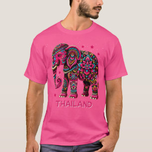 Camiseta Viaje del Elefante Boho Mandala de Tailandia