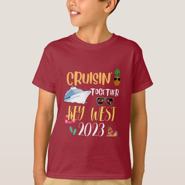 Camiseta viaje del grupo de amigos familiares key west Crui (Anverso)