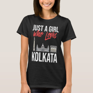 Camiseta Viaje del mapa de la ciudad de Kolkata India