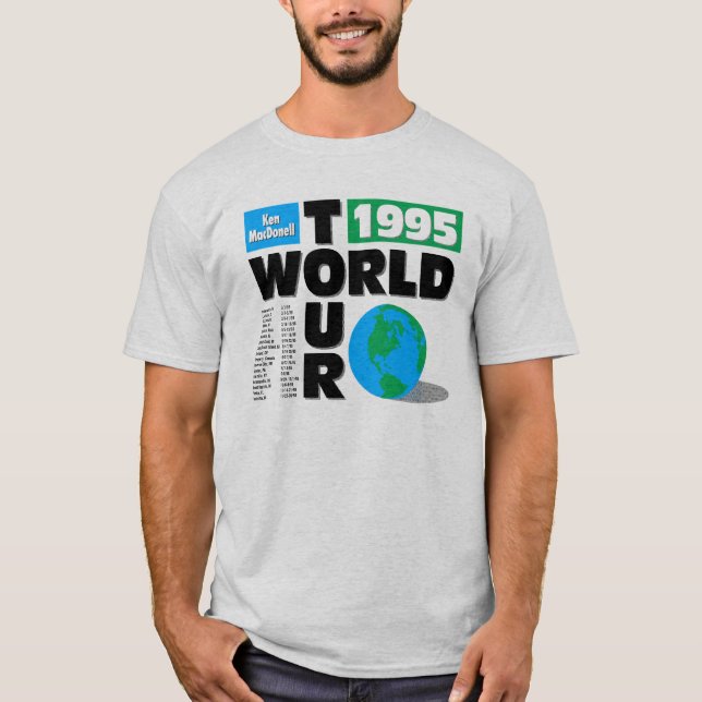 Camiseta Viaje del mundo de Ken MacDonell (1995) (Anverso)