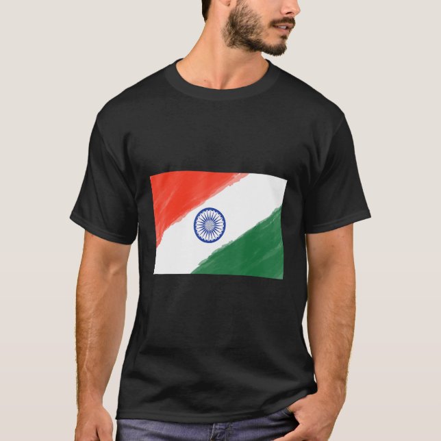 Camiseta Viaje del patrimonio de la bandera de la India (Anverso)